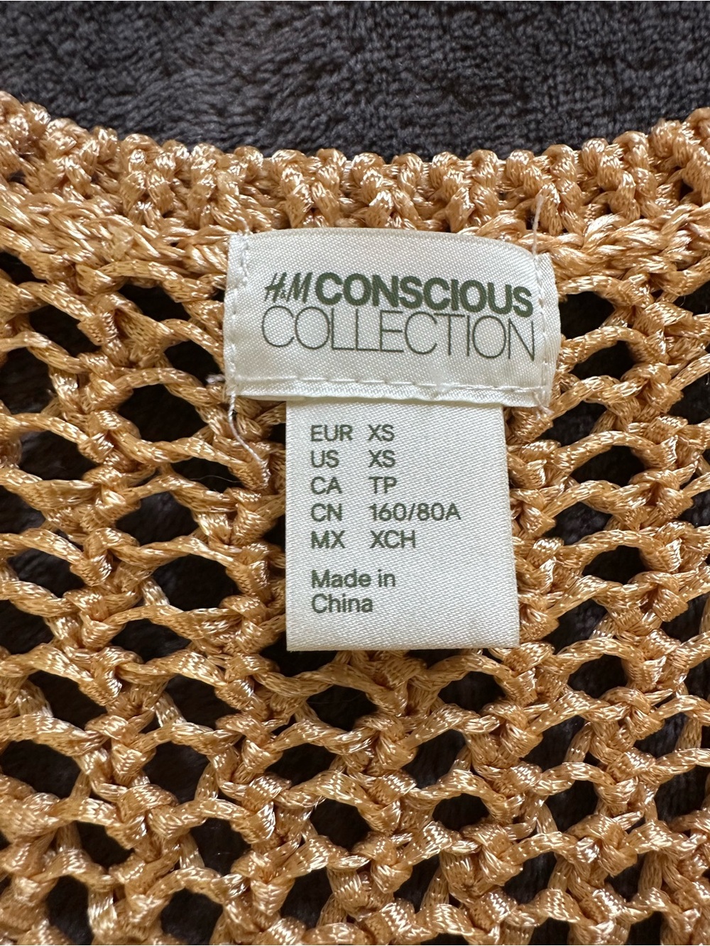 H&M Gold Crochet Racerback Tank - Picture 3 of 6